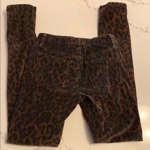 Joes Jeans Wild Cheetah Print Velour Jeans 25